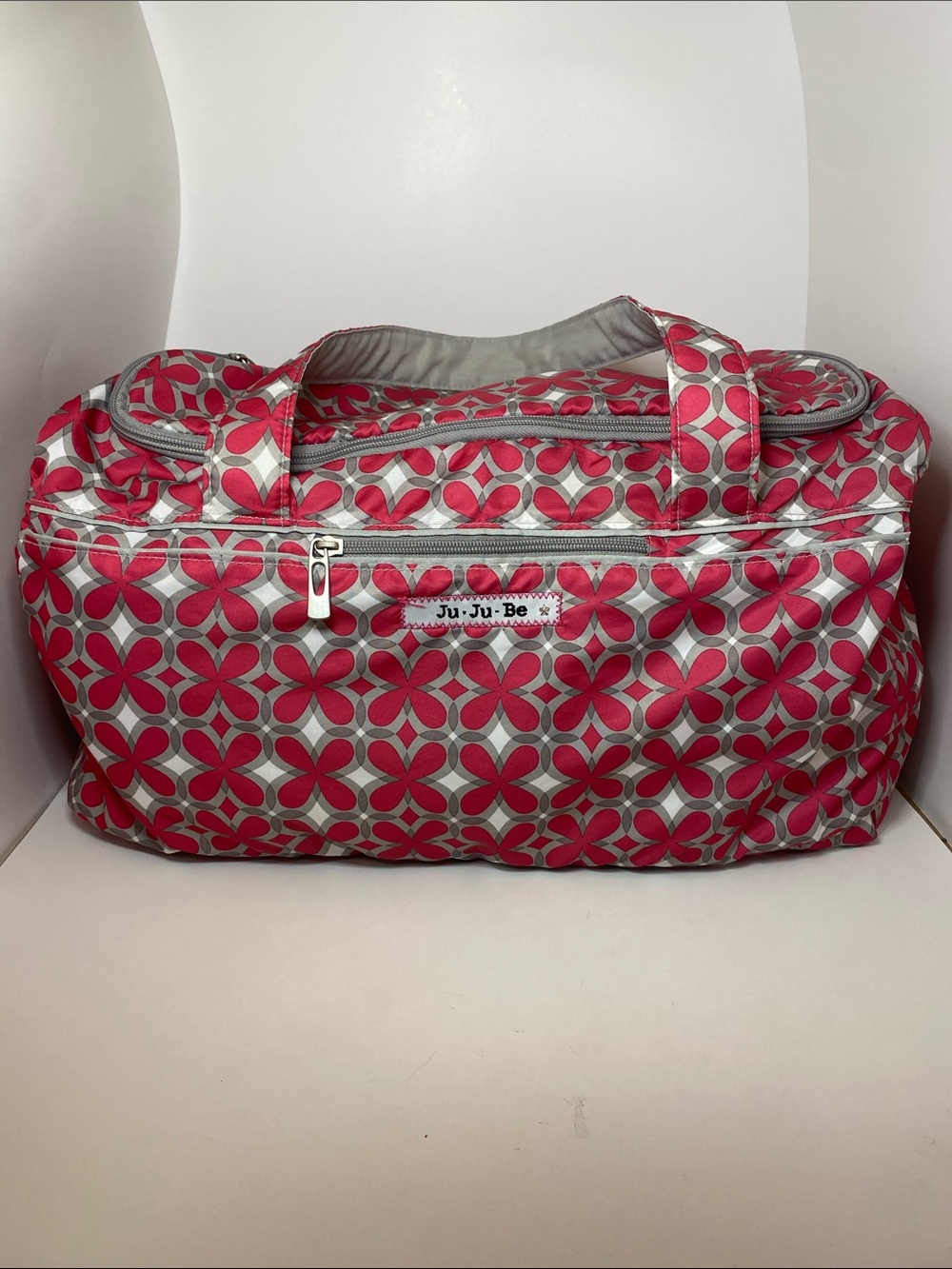 Ju-Ju-Be Pink & Gray Geometric Travel Duffel